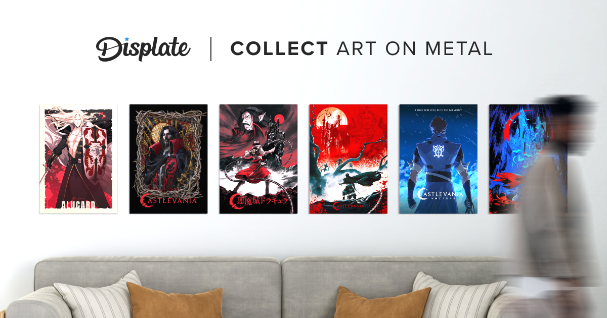 Displate 悪魔城ドラキュラ　メタルポスター Displate 悪魔城ドラキュラ メタルポスター Amazon.co.jp